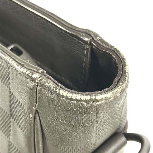 LOUIS VUITTON Authentic Brown Damier Leather Tote Bag - Picture 11 of 16